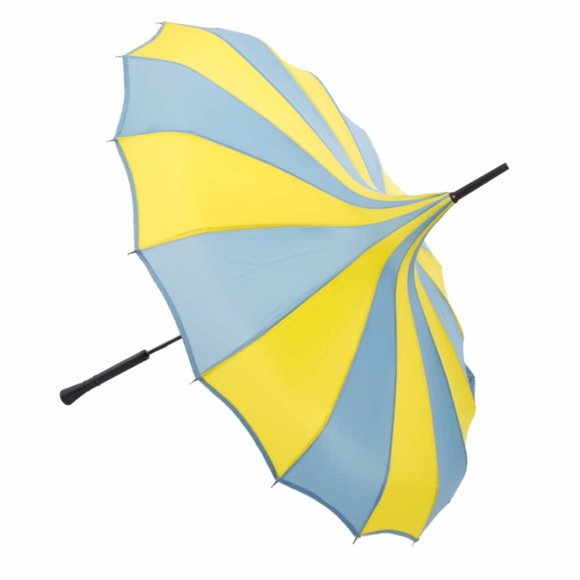 Nola Fabiola Blue and Yellow Parasol - Picture 11 of 11